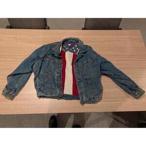 90s Tommy Hilfiger Denim Insulated Flag Lined Jacket L